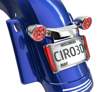 2030-2086 - CIRO License Plate Frame - Chrome - Red 40300