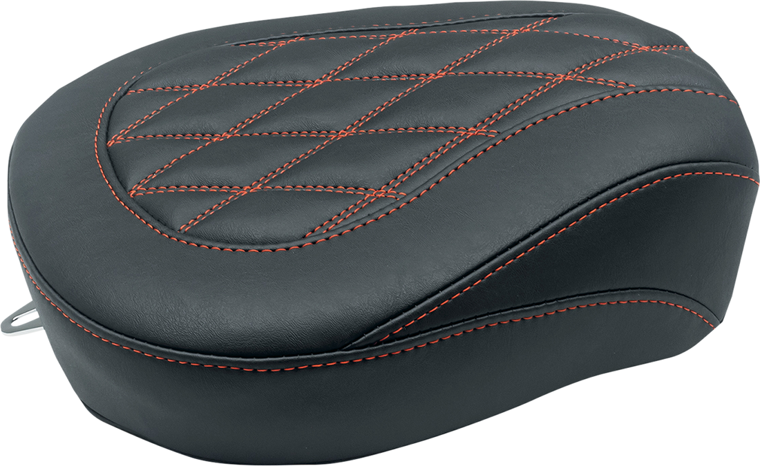 0801-1378 - MUSTANG Wide Tripper* Passenger Seat - Black w/ American Beauty Red Stitching 76648AB