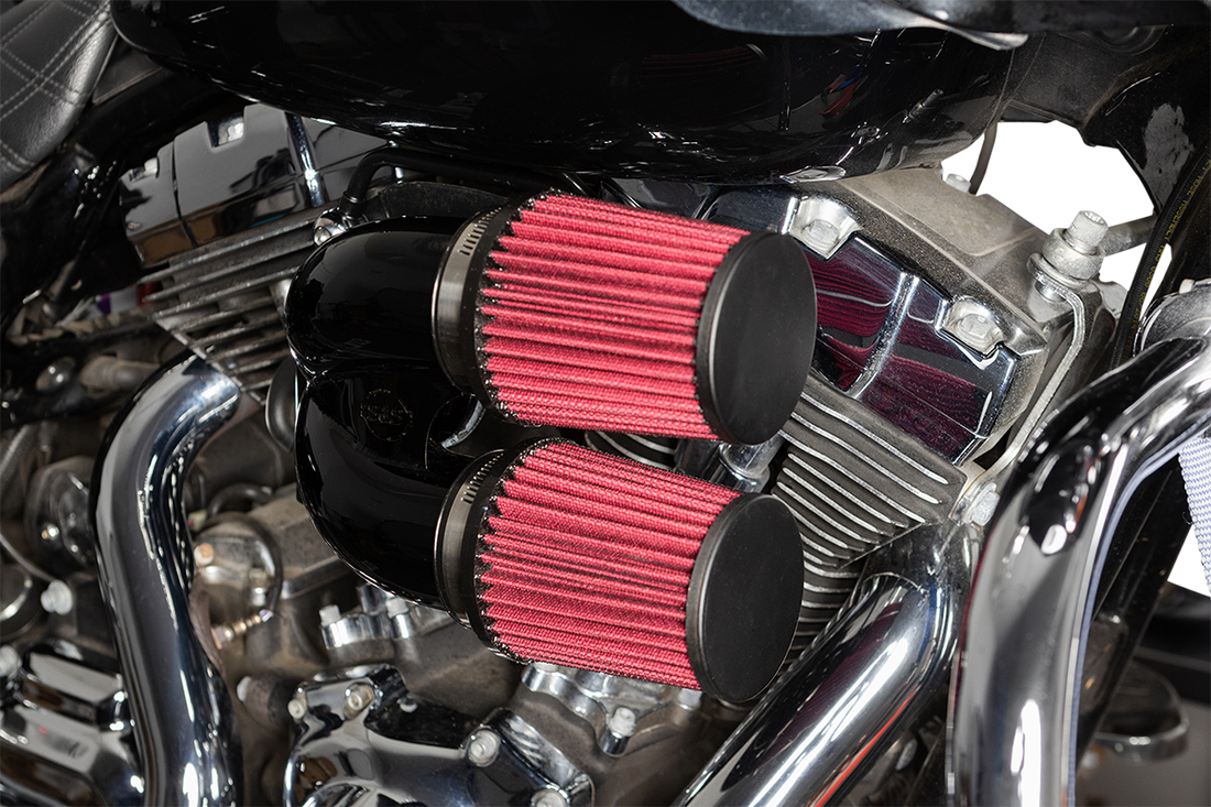 1010-2884 - S&S CYCLE T/I Air Cleaner - Black - Twin Cam 170-0637A