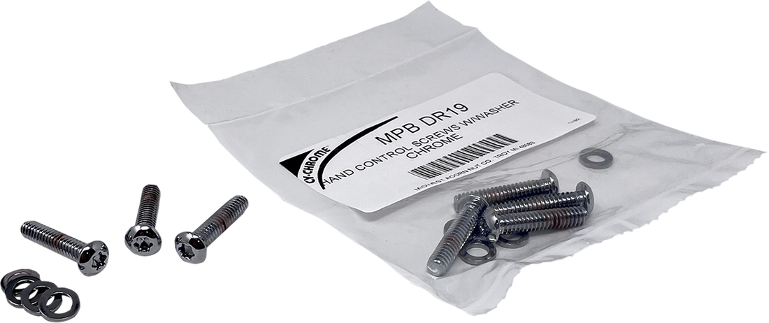 2401-1563 - DRAG SPECIALTIES Hand Control Screws - Chrome MPBDR19