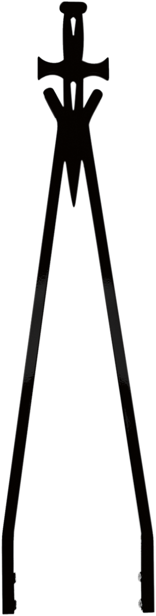 1501-0098 - CYCLE VISIONS Sissy Bar Stick - Black - 30" Daggertude - Narrow CV-8011B