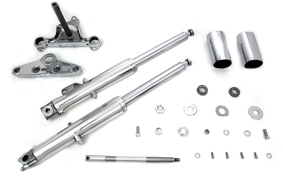 24-0520 - 41mm Fork Assembly with Polished Sliders Single Disc