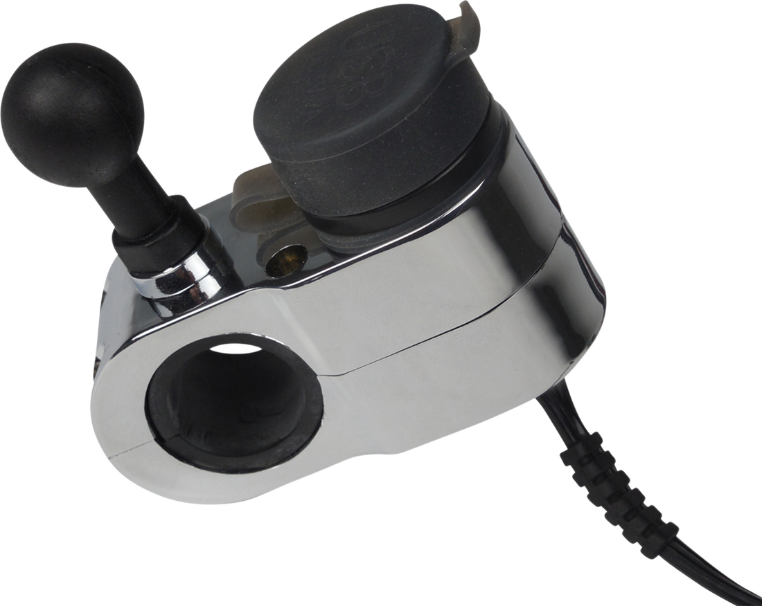 2120-0939 - GEARS CANADA Dual USB Charger - 1" Ball Mount - Chrome 100366-15