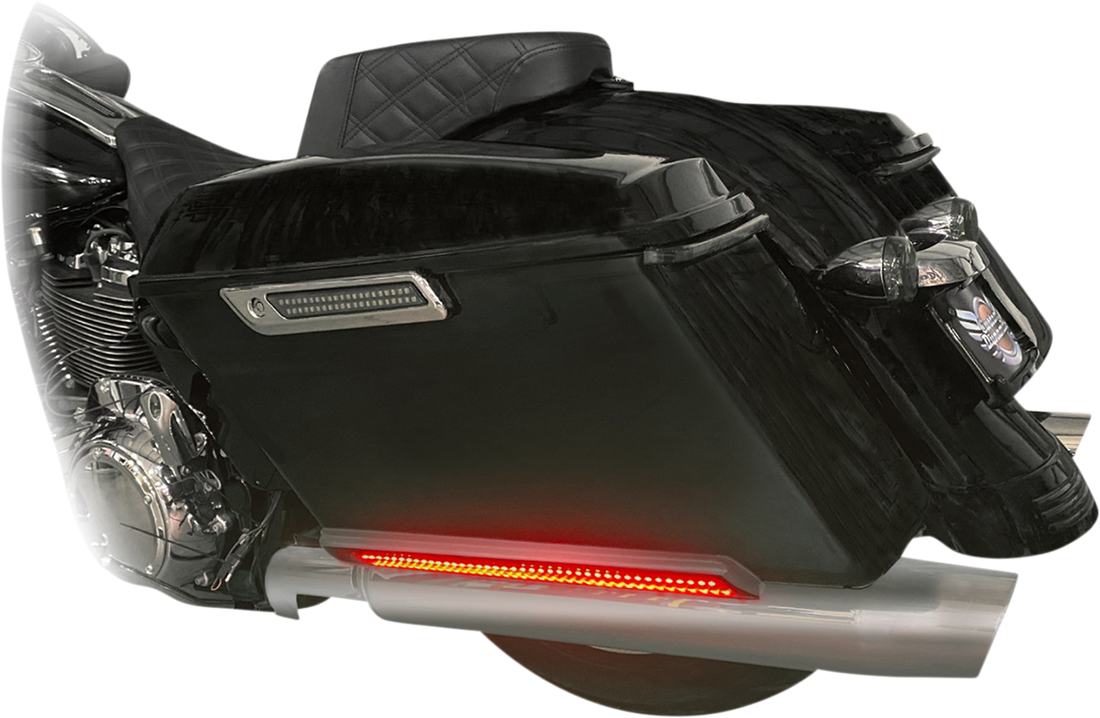 2040-2884 - CUSTOM DYNAMICS Marker Light - Saddlebag - Smoke - Chrome CD-SB-SIDE-SC