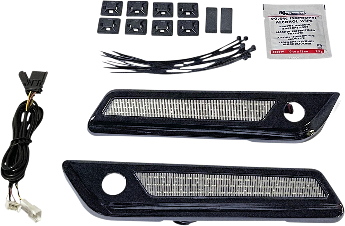 2040-2865 - CUSTOM DYNAMICS Latch Light - Saddlebag - Smoke - Black CD-SBL-BCM-SB