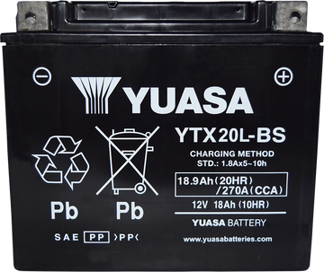 2113-0802 - YUASA AGM Battery - YTX20L-BS YUAM320BSTWN