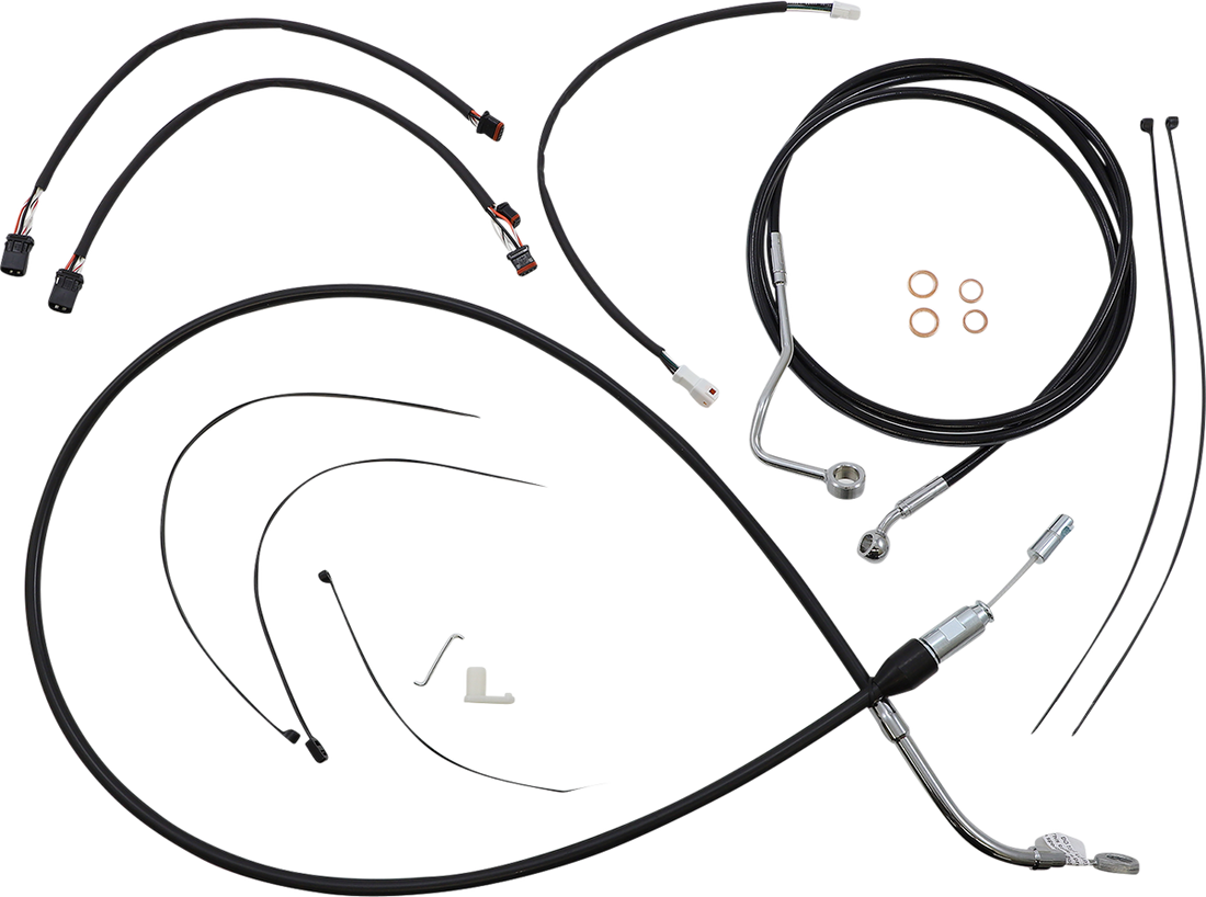 0662-1063 - MAGNUM Control Cable Kit - XR - Black/Chrome 4891172