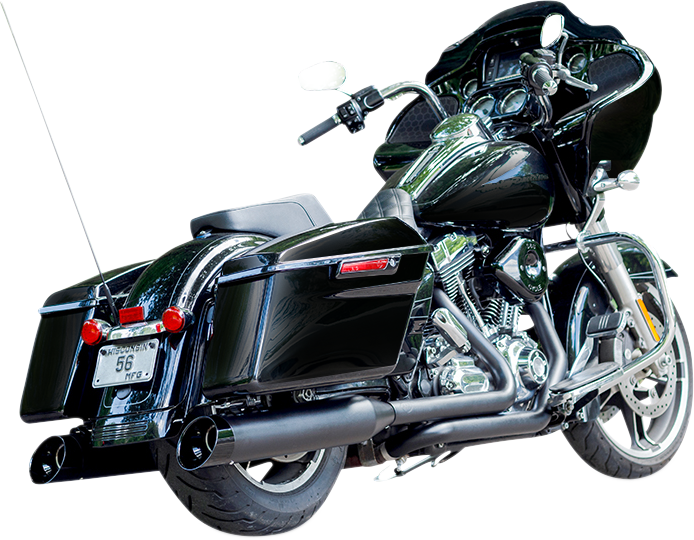 1801-1495 - S&S CYCLE 4-1/2" Black MK45 Cutlass Performance Mufflers 550-1016