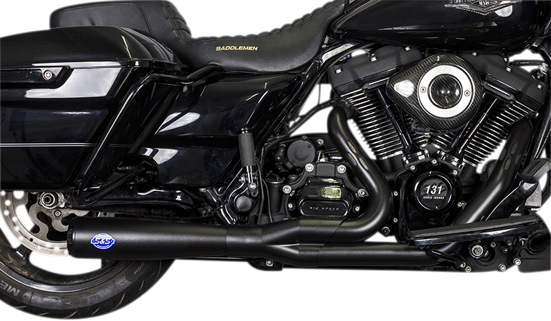1800-2545 - S&S CYCLE Diamondback 2-1 Race Only Exhaust System - Guardian Black 550-1028