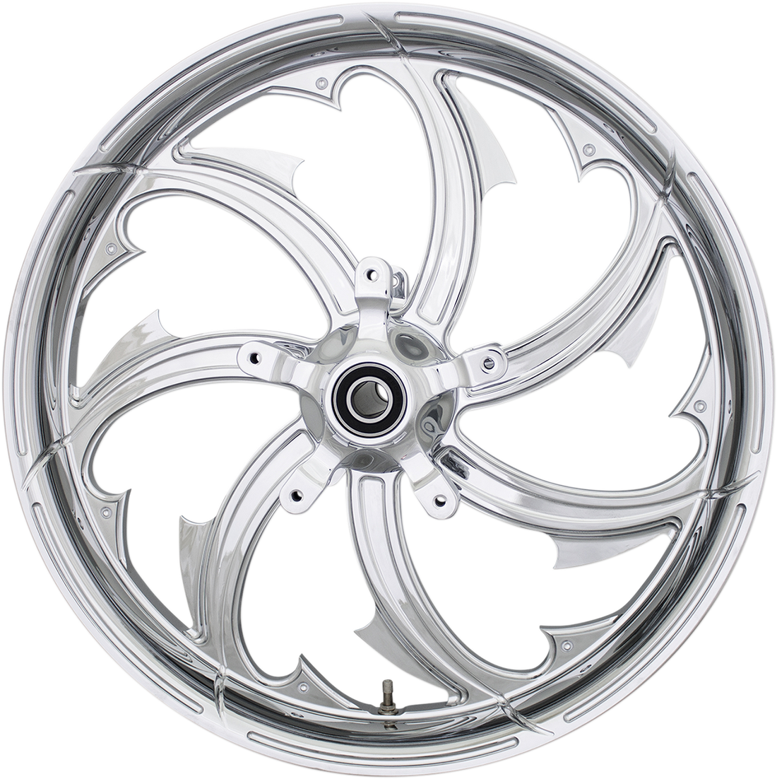 0201-2408 - COASTAL MOTO Front Wheel - Fury - Dual Disc/ABS - Chrome - 21"x3.25" - FL FRY-213-CH-ABST