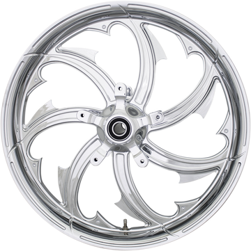 0201-2408 - COASTAL MOTO Front Wheel - Fury - Dual Disc/ABS - Chrome - 21"x3.25" - FL FRY-213-CH-ABST
