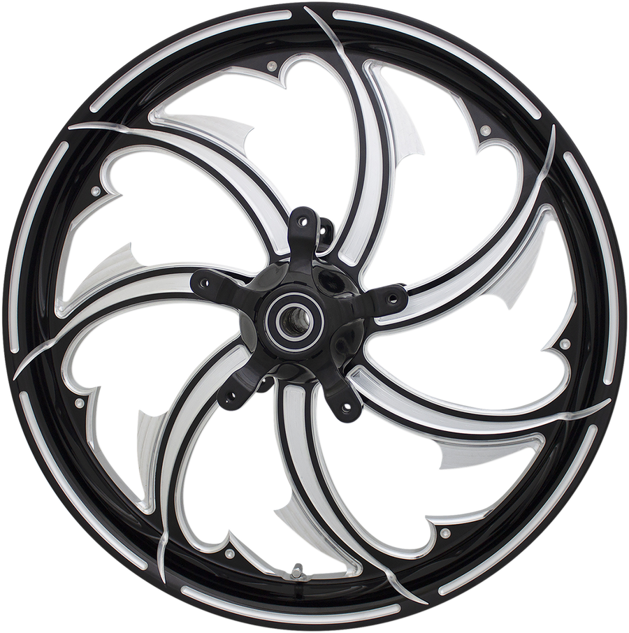 0201-2411 - COASTAL MOTO Front Wheel - Fury - Dual Disc/ABS - Black Cut - 23"x3.75" - FL FRY-233-BC-ABST