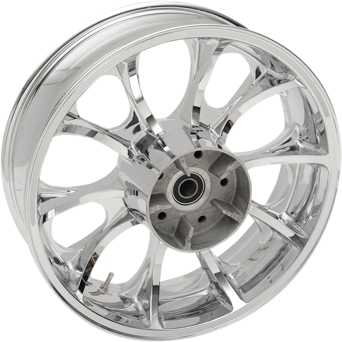 0202-2190 - COASTAL MOTO Rear Wheel - Largo 3D - Single Disc/ABS - Chrome - 18"x5.50" 3D-LGO185CHABST