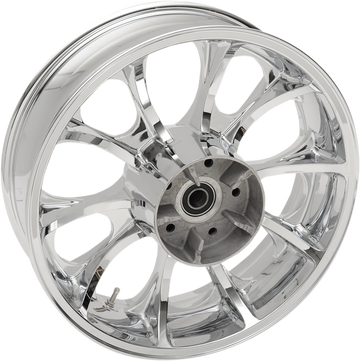 0202-2190 - COASTAL MOTO Rear Wheel - Largo 3D - Single Disc/ABS - Chrome - 18"x5.50" 3D-LGO185CHABST