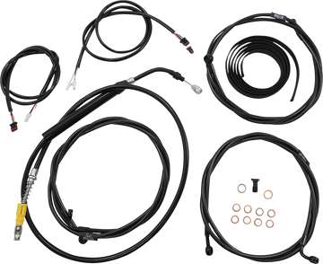 0662-0911 - LA CHOPPERS Cable Kit - 12" - 14" Ape Hanger Handlebars - ABS - Midnight LA-8056KT3-13M
