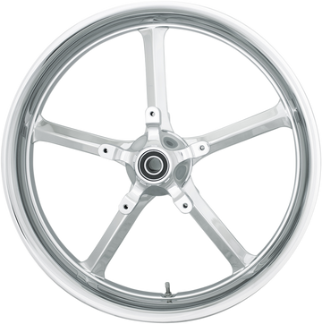 0202-2193 - COASTAL MOTO Rear Wheel - Rockstar - Single Disc/ABS - Chrome - 16"x5.50" - FL ROC-165-CH-ABST