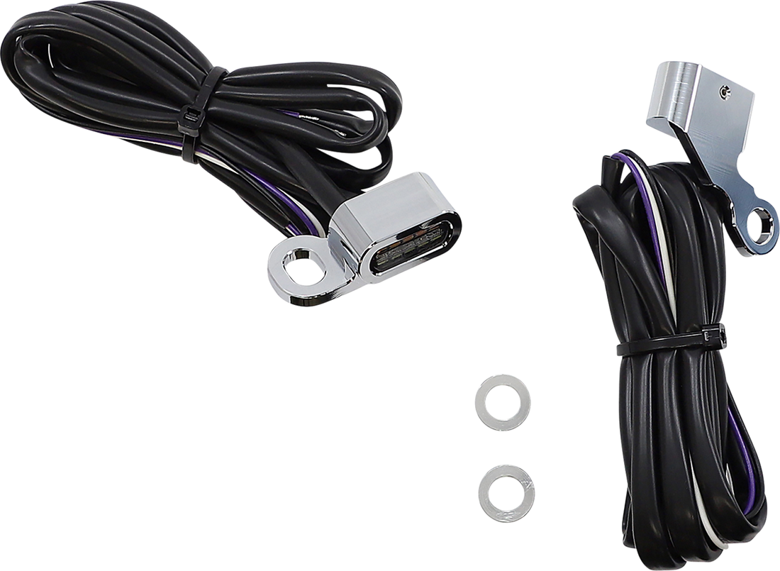 2040-2783 - DRAG SPECIALTIES Marker Lights - White/Amber - Chrome L22-0230DCME