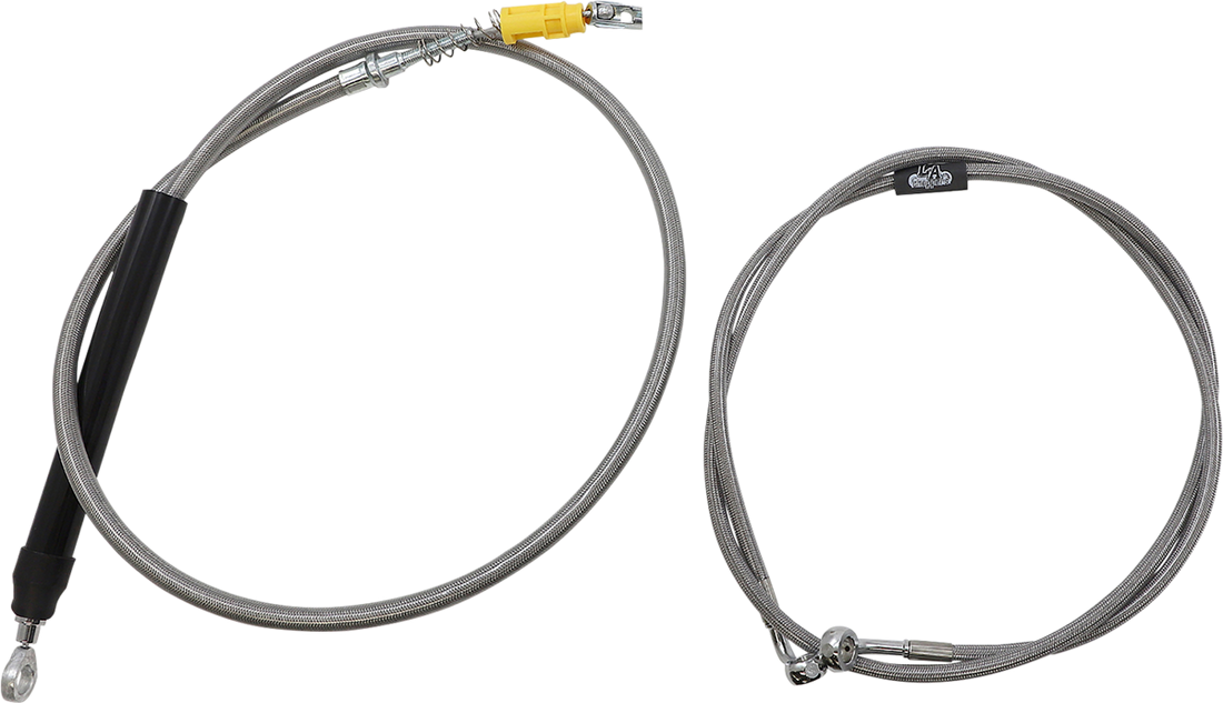 0662-0852 - LA CHOPPERS Handlebar Cable/Brake Line Kit?- Quick Connect - Complete - 15" - 17" Ape Hangers - Stainless LA-8156KT2-16