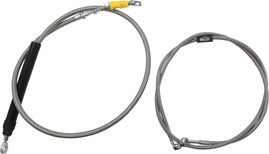 0662-0852 - LA CHOPPERS Handlebar Cable/Brake Line Kit?- Quick Connect - Complete - 15" - 17" Ape Hangers - Stainless LA-8156KT2-16