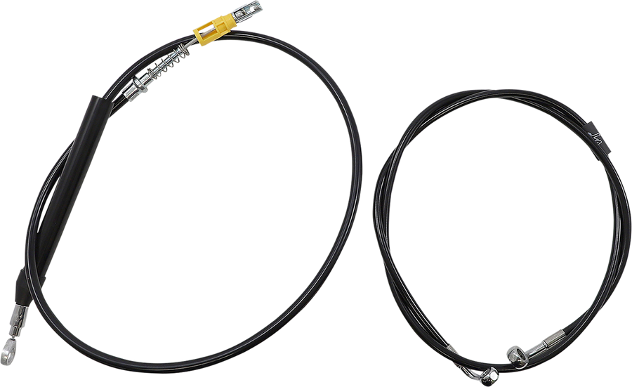 0662-0853 - LA CHOPPERS Handlebar Cable/Brake Line Kit?- Quick Connect - Complete - 15" - 17" Ape Hanger Handlebars - Black LA-8156KT2-16B