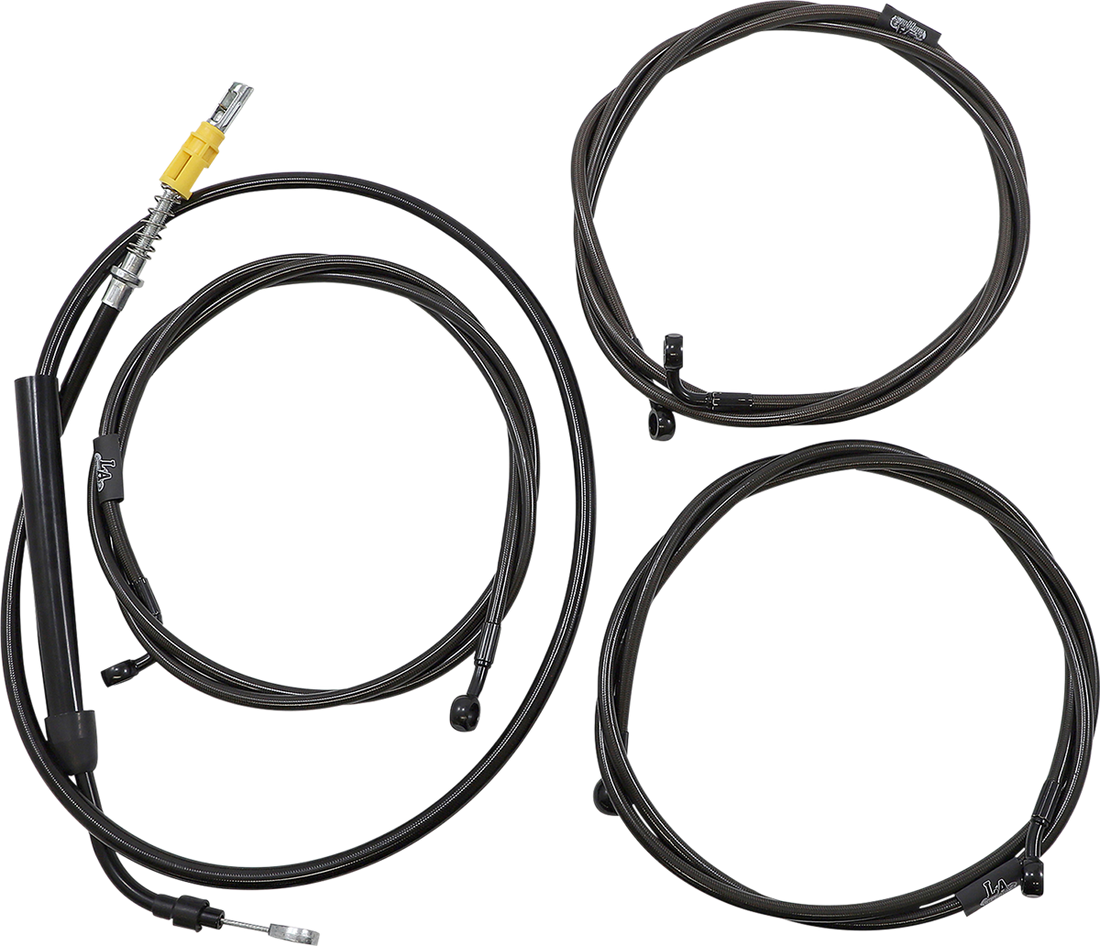 0662-0899 - LA CHOPPERS Cable Kit - 12" - 14" Ape Hanger Handlebars - Midnight LA-8056KT2-13M