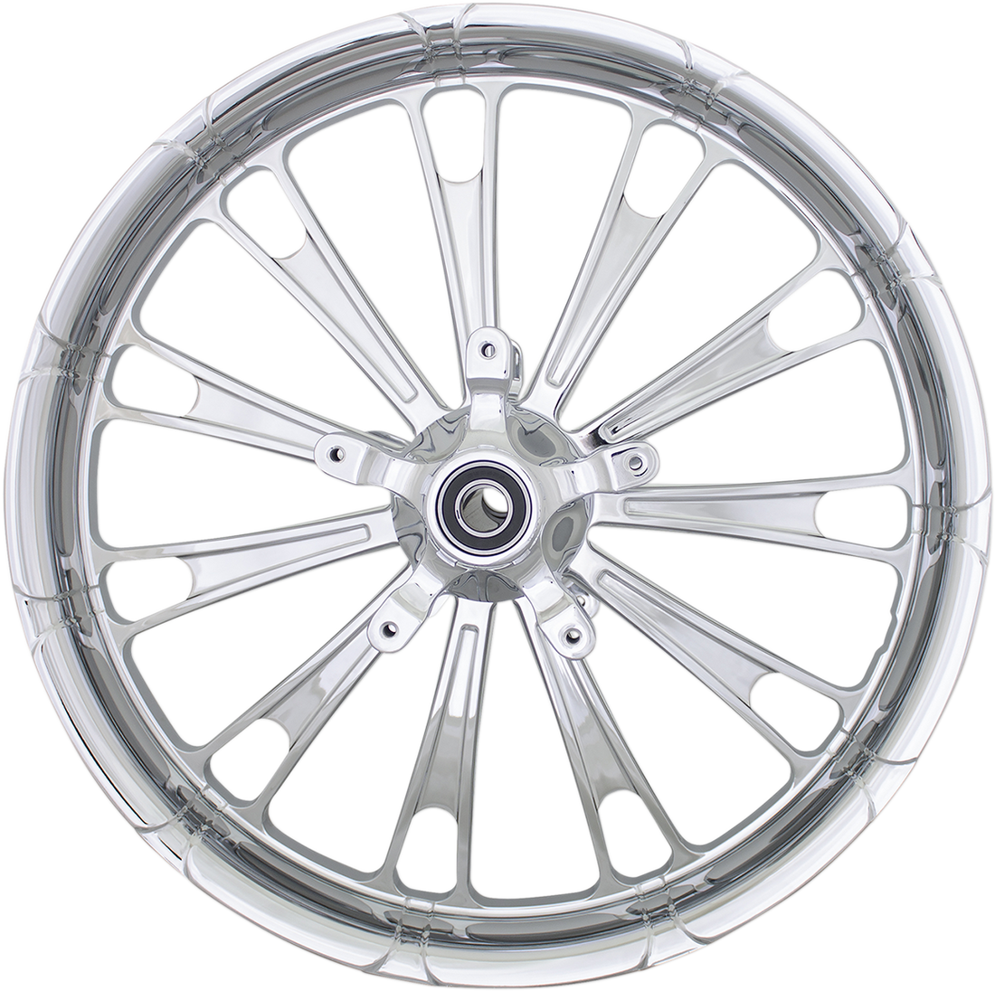 0201-2415 - COASTAL MOTO Front Wheel - Fuel - Dual Disc/ABS - Chrome - 21"x3.25" - FL FUL-213-CH-ABST