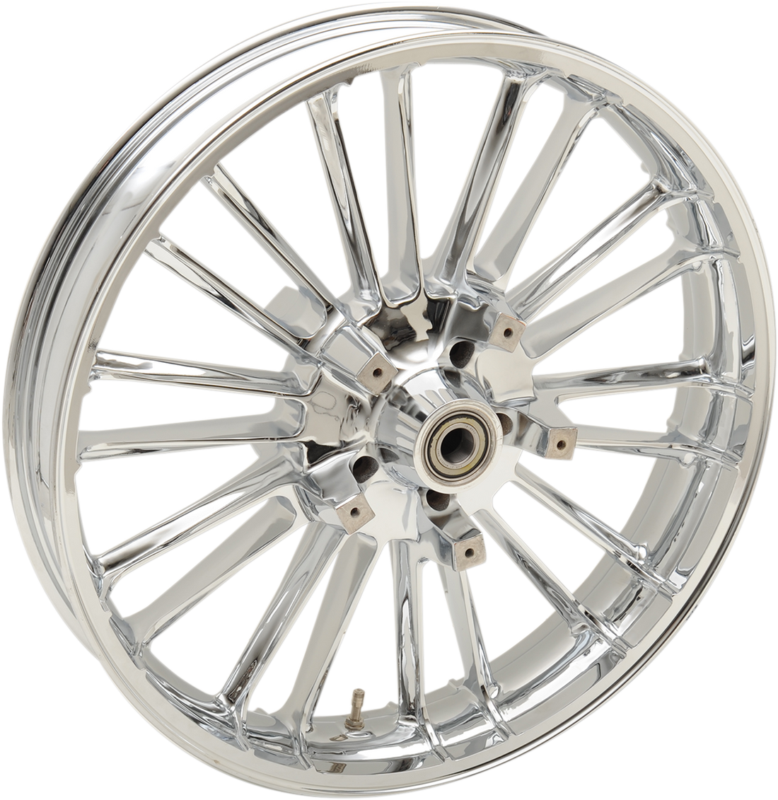 0201-2401 - COASTAL MOTO Front Wheel - Atlantic 3D- Dual Disc/ABS - Chrome - 21"x3.50" 3D-ATL213CHABST