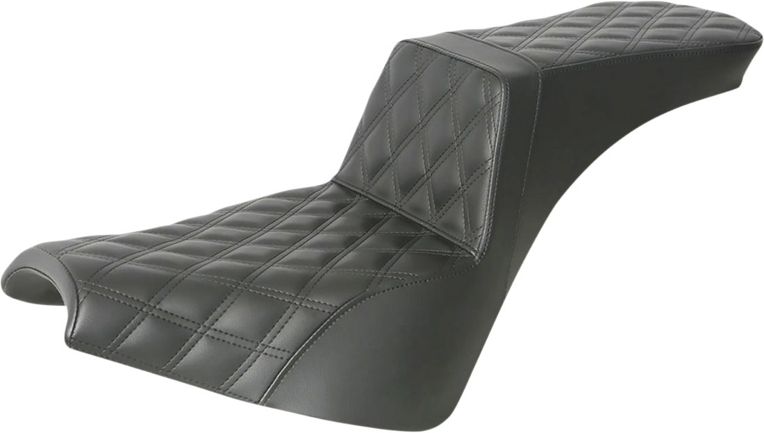 0802-1459 - SADDLEMEN Step-Up Seat - Full Lattice Stitch - Black 818-30-195
