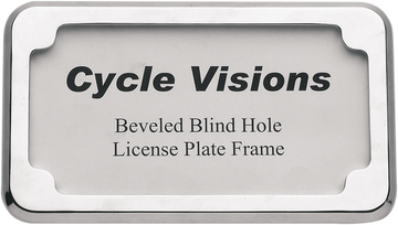 2030-0093 - CYCLE VISIONS Beveled License Plate Frame - Chrome CV-4615