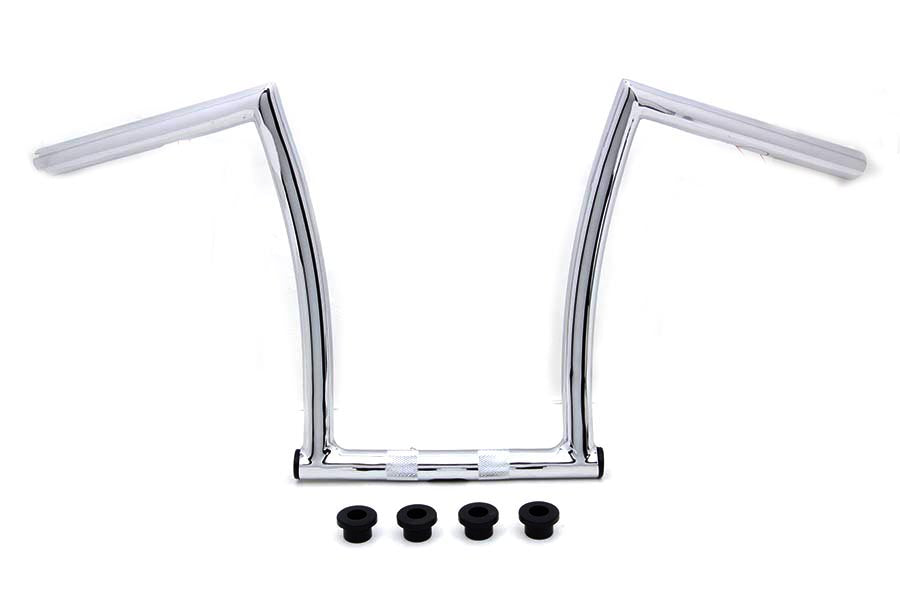 25-0635 - 17  Chrome ChiZeled Z-Bar Handlebar with Indents