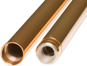 0404-0339 - CUSTOM CYCLE ENGINEERING Fork Tubes - Gold - 49 mm - 27.50" T 2014TN