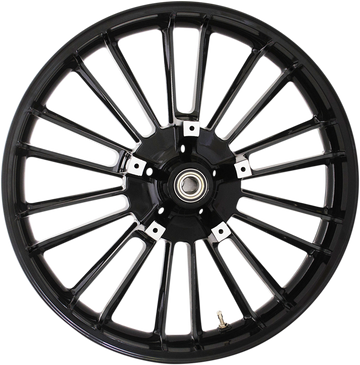 0201-2402 - COASTAL MOTO Front Wheel - Atlantic 3D - Dual Disc/ABS - Black - 21"x3.50" 3D-ATL213SBABST