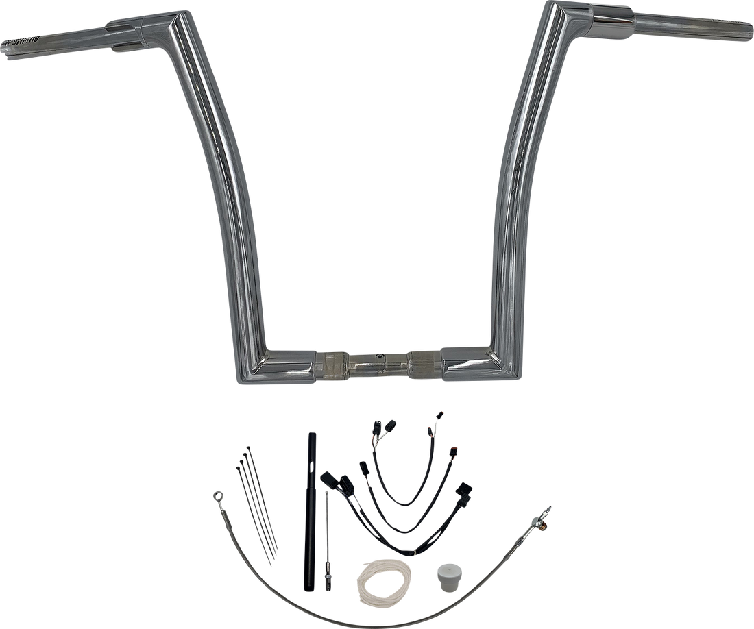 0601-5864 - FAT BAGGERS INC. Handlebar Kit - Flat Top - 16" - Chrome 619616