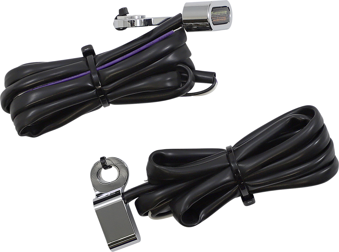 2040-2787 - DRAG SPECIALTIES Marker Lights - White/Amber - Chrome L22-0231DCME