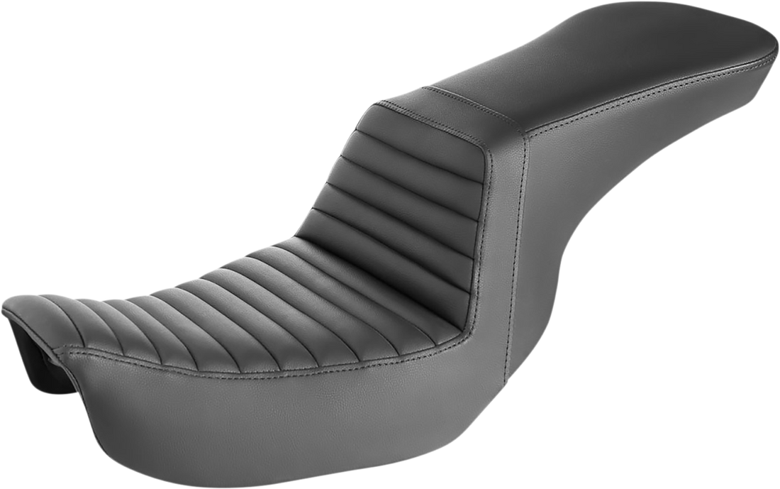 0803-0692 - SADDLEMEN Step-Up Seat - Front Tuck-n-Roll - Black - Dyna 806-04-191