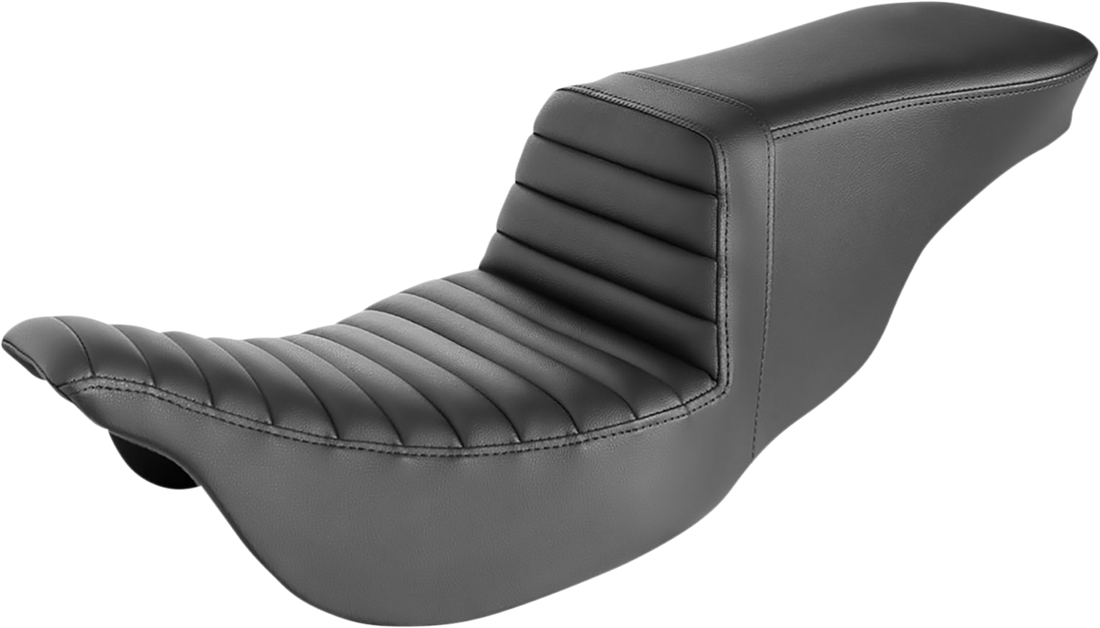 0801-1423 - SADDLEMEN Step-Up Seat - Front Tuck-n-Roll - Black - FLH 808-07B-191
