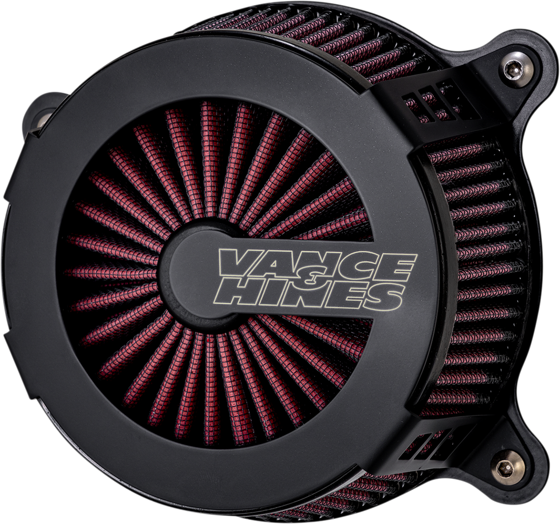 1010-2902 - VANCE & HINES Cage Fighter Air Cleaner - Black Ceramic - ST 40367