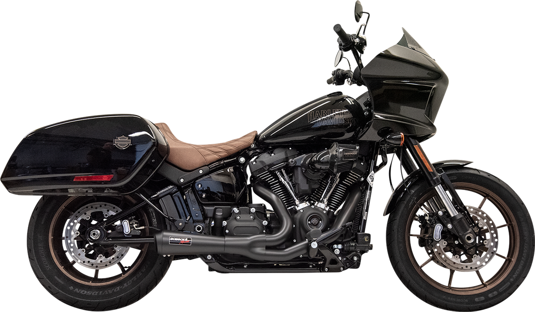 1800-2558 - BASSANI XHAUST The Ripper Short Road Rage 2-into-1 Exhaust System - Black 1S74B
