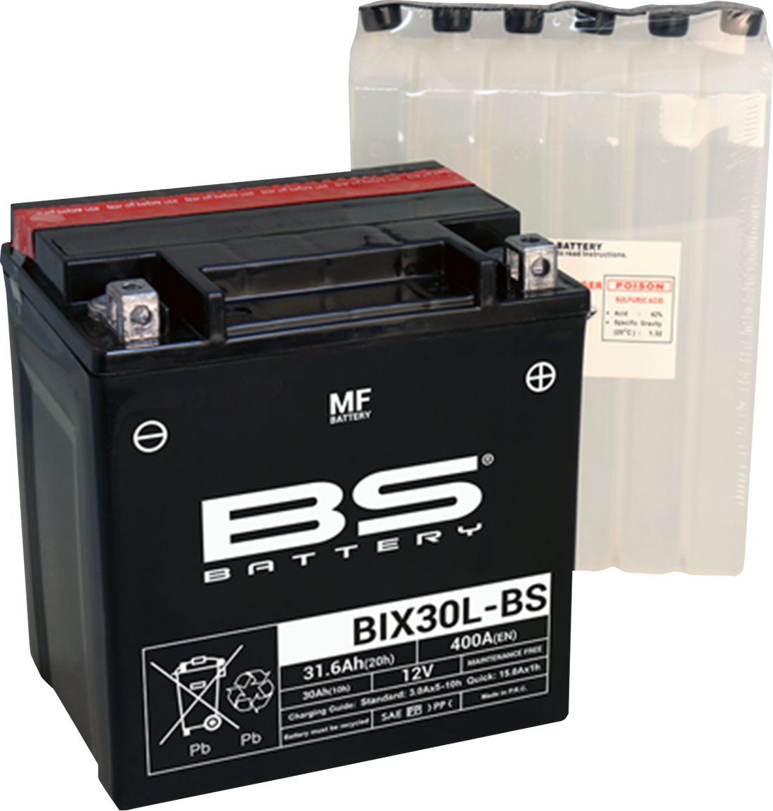 2113-0877 - BS BATTERY Battery - BIX30L-BS (YIX) 300753