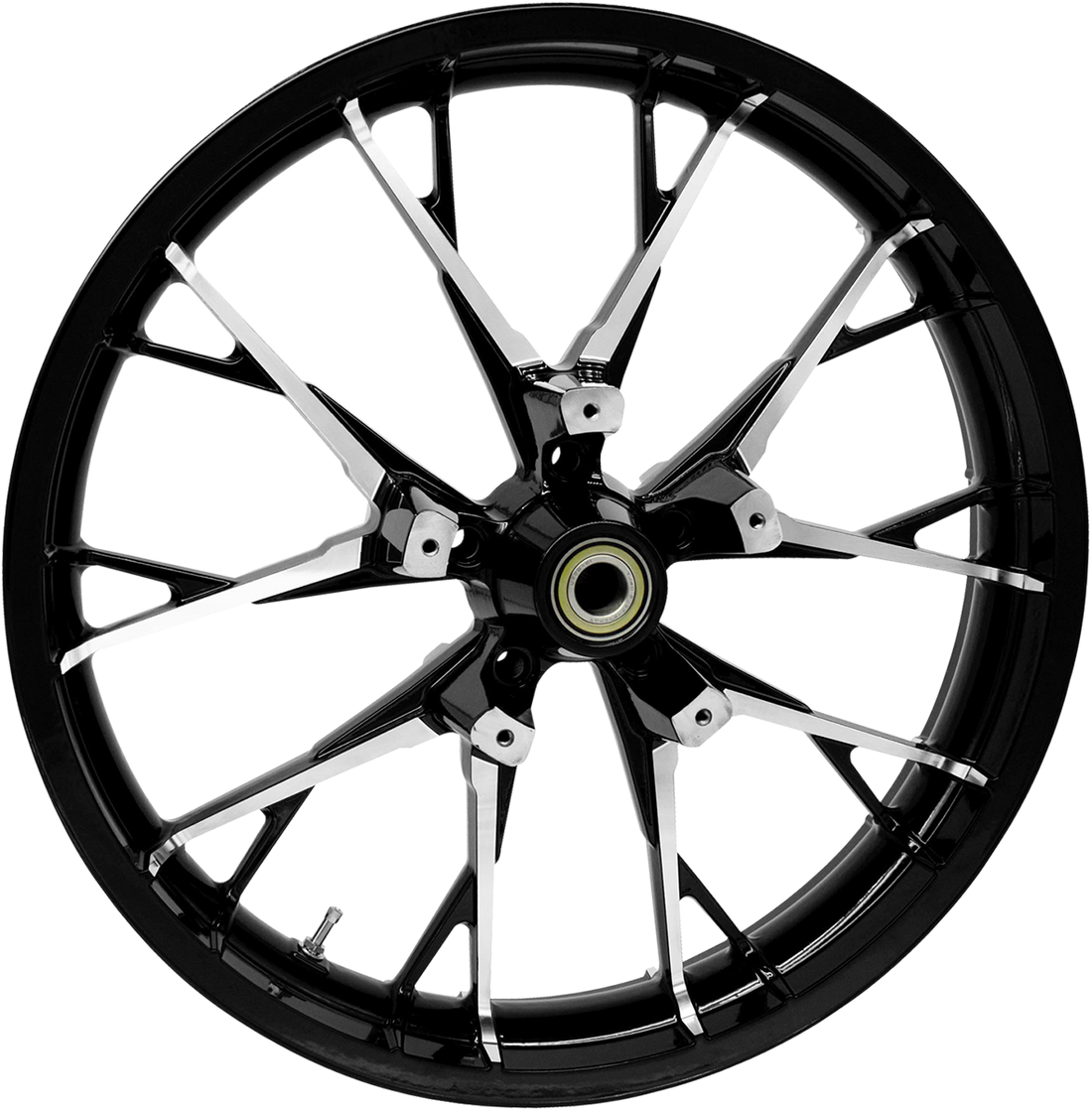 0201-2391 - COASTAL MOTO Wheel - Marlin - Front - Dual Disc/No ABS - Black Cut - 21"x3.50" 3D-MAR213BC