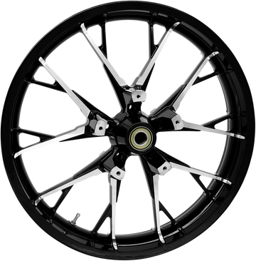 0201-2394 - COASTAL MOTO Wheel - Marlin - Front - Dual Disc/No ABS - Black Cut - 21"x3.50" 3D-MAR213BC07