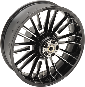0202-2189 - COASTAL MOTO Rear Wheel - Atlantic 3D - Single Disc/ABS - Black Cut - 18"x5.50" 3D-ATL185BCABST