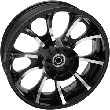 0202-2191 - COASTAL MOTO Rear Wheel - Largo 3D - Single Disc/ABS - Black Cut - 18"x5.50" 3D-LGO185BCABST
