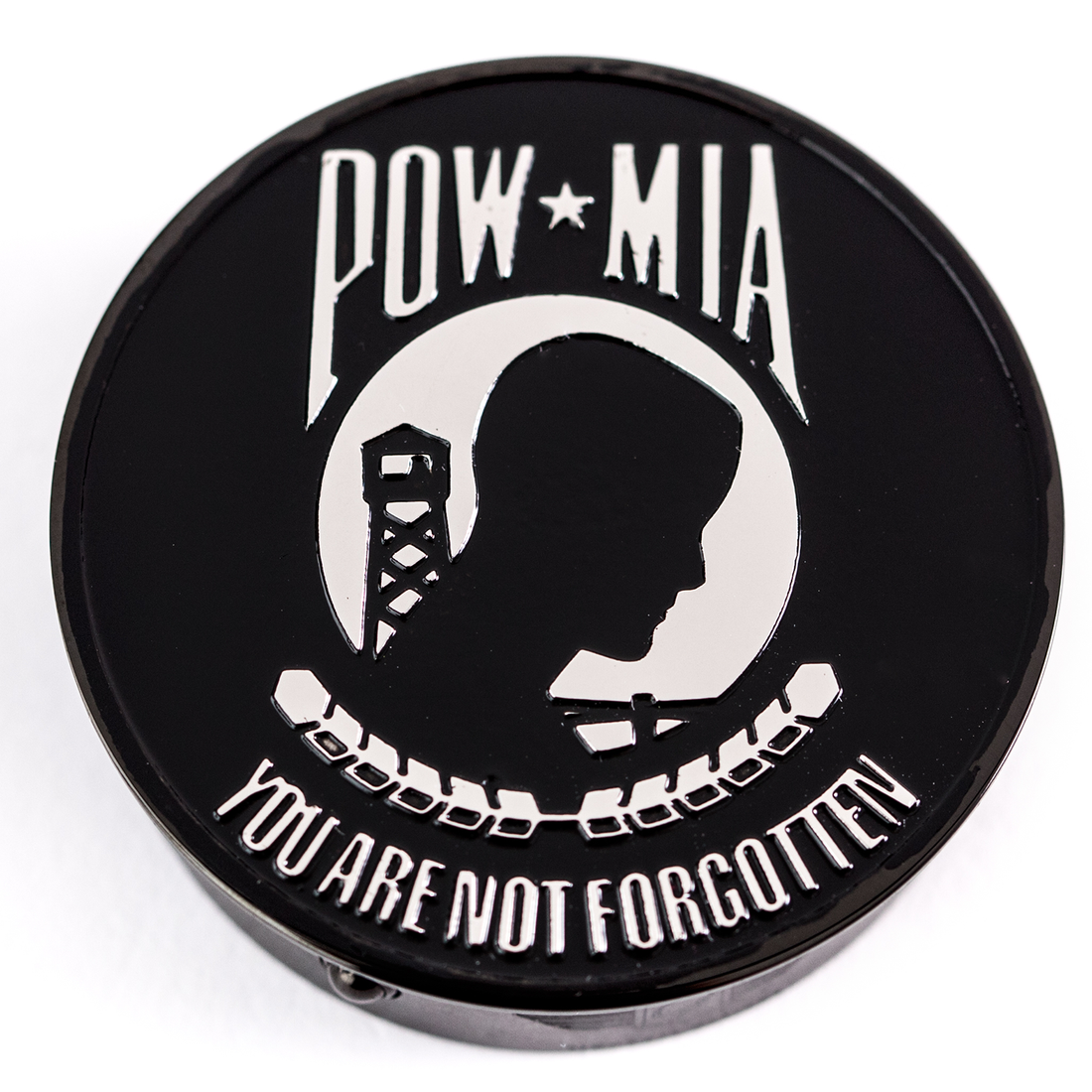 1303-0368 - FIGURATI DESIGNS Swing Arm Covers - POW MIA - Custom - Black FD55-POW-BLK