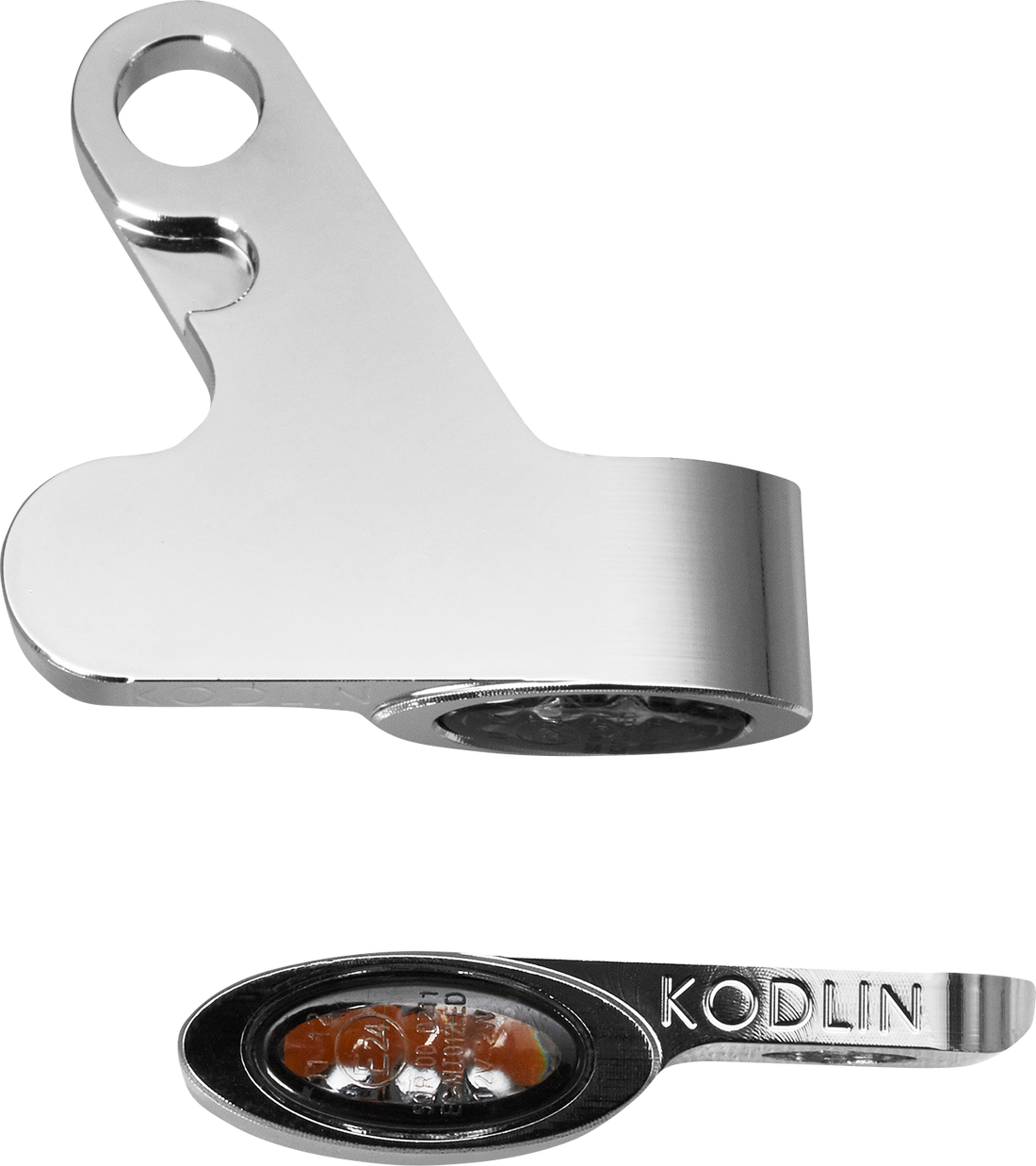 2040-2917 - KODLIN MOTORCYCLE LED 2-1 Front Turn Signal w/ Running Light - Chrome K68501