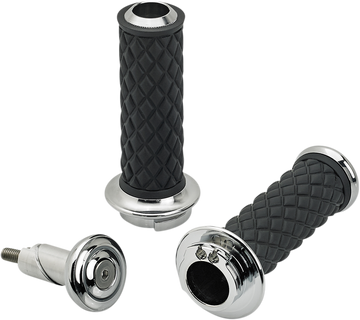 0630-2321 - BILTWELL Grips - Alumicore - Dual Cable - Chrome 6604-105-01