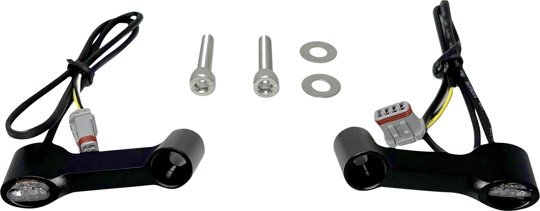 2040-2914 - KODLIN MOTORCYCLE Front Turn Signals - Sporster S - Black K68497