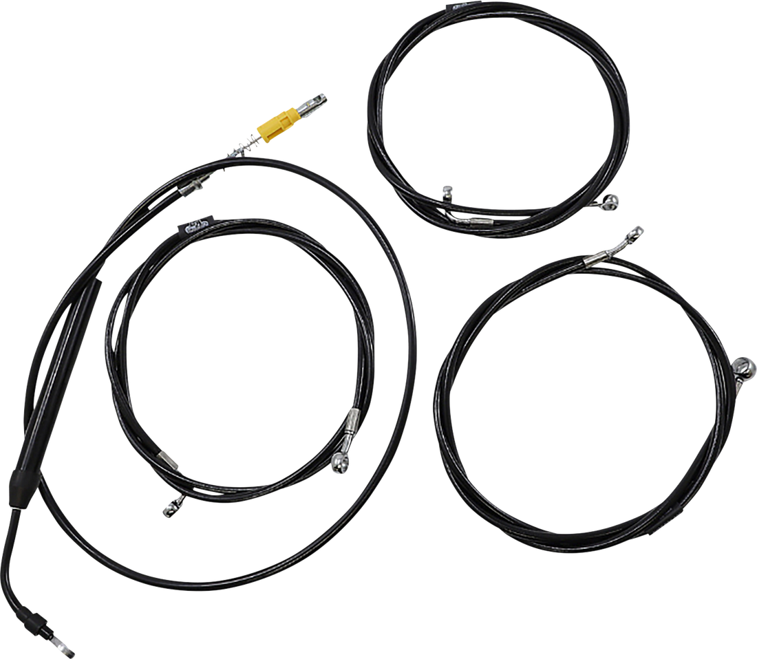 0662-1101 - LA CHOPPERS Handlebar Cable/Brake Line Kit - 15" - 17" Ape Hanger Handlebars - Midnight LA-8058KT-16M