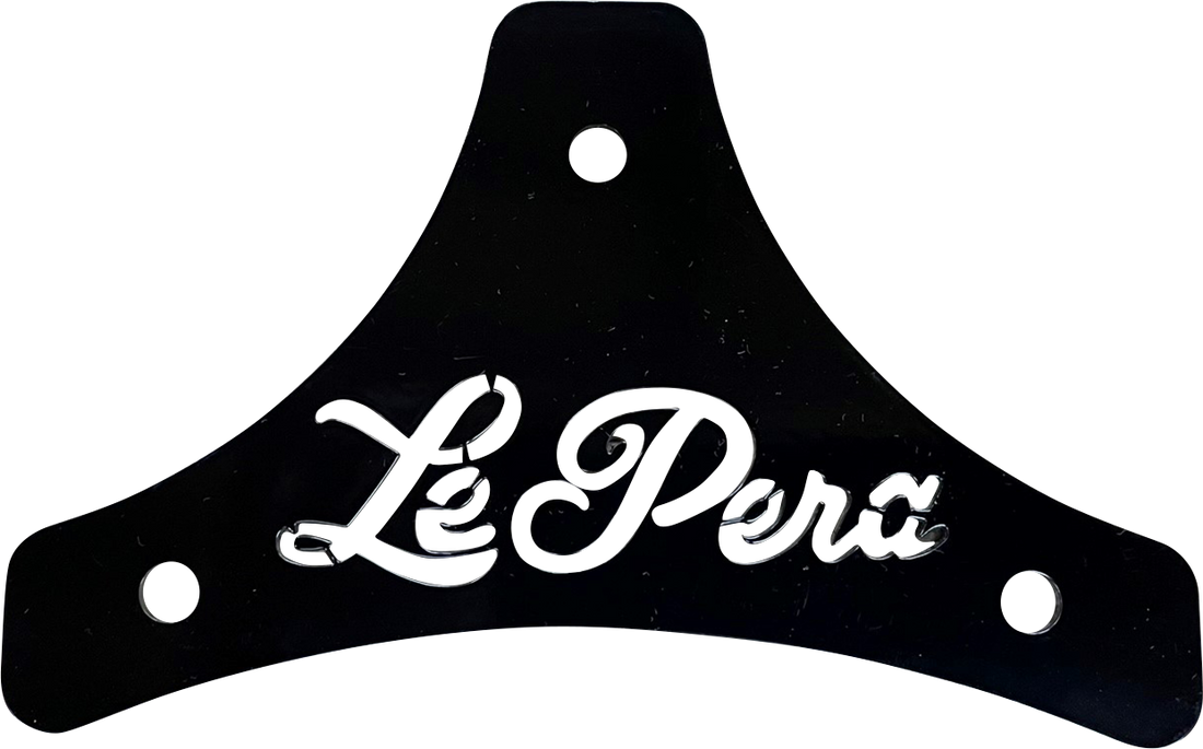 0820-0200 - LE PERA Sissy Bar Plate - Dead End - Scroll - Black H-SB SCROLL