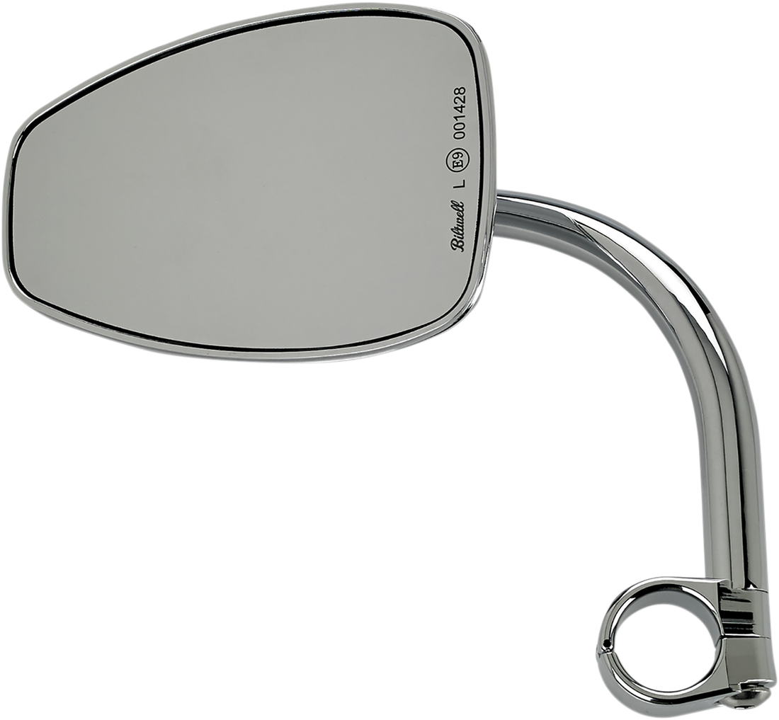 0640-1323 - BILTWELL Mirror w/mount - Tear Drop - Chrome 6504-501-531